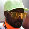 Will.I.Am walks in the Paddock during qualifying ahead of the F1 Grand Prix of Great Britain at Silverstone Circuit