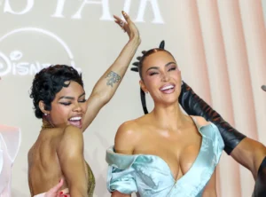 Kim Kardashian & Teyana Taylor’s Lie Detector Test Goes Wild Kim Kardashian celebrates her birthday next to Sarah Paulson, Teyana Taylor and Niecy Nash Betts during the “All’s Fair” Disney Premiere at Maison de La Chimie