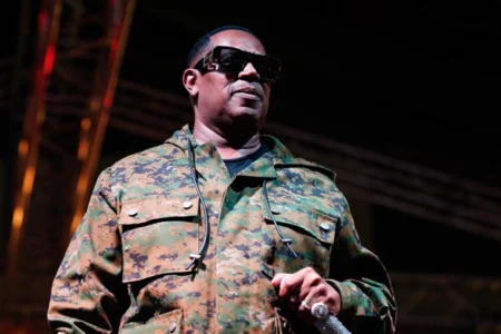 Percy Miller aka Master P performs during 2025 NOLA Funk Fest at Spanish Plaza