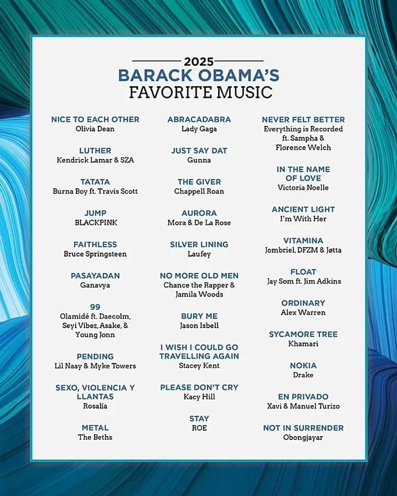 barack obama list 2025