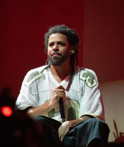J. Cole performs onstage during the 2025 Dreamville Music Festival at Dorothea Dix Park