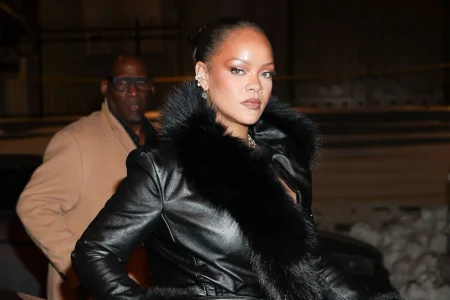 Rihanna is seen in Lower Manhattan