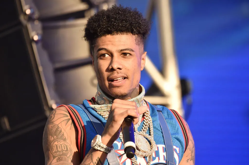Blueface Sued Over Alleged Livestream of Chrisean Rock Fight Blueface performs during the 2019 Rolling Loud music festival at Citi Field