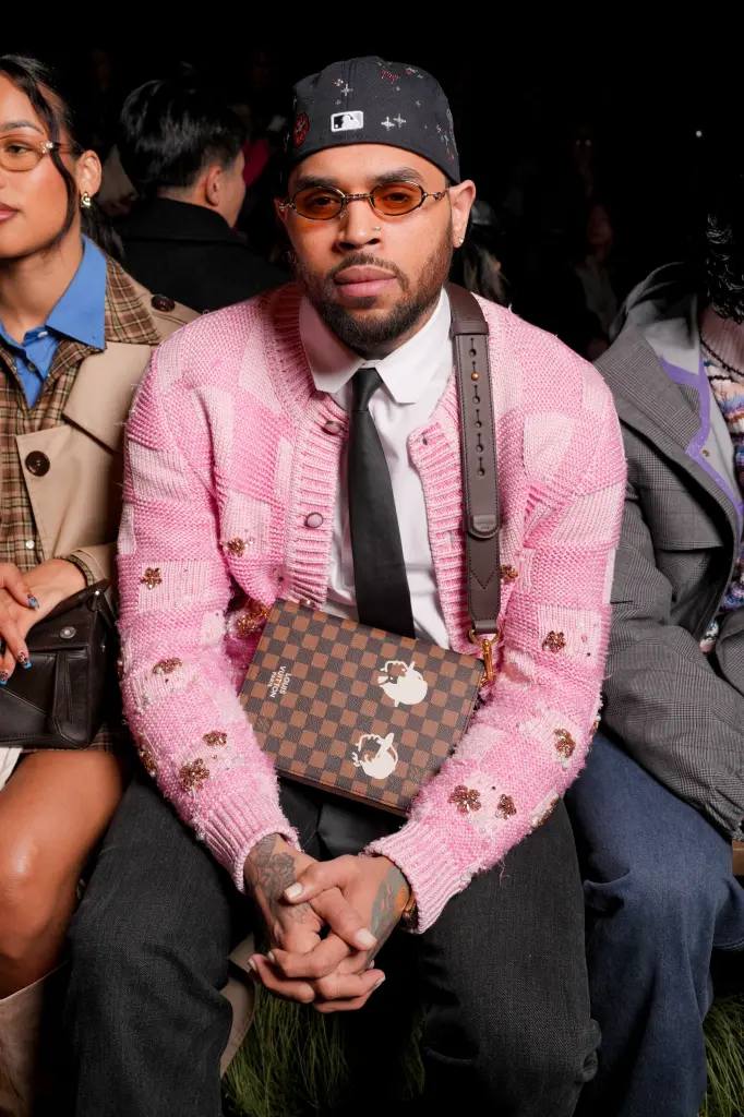 Chris Brown at the Louis Vuitton Men’s FallWinter