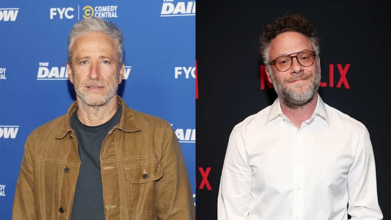 Seth Rogen and Jon Stewart Blast Kanye Onstage Jon Stewart and Seth Rogen