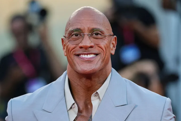 Dwayne Johnson attends The Smashing Machine red carpet during the 82nd Venice International Film Festival