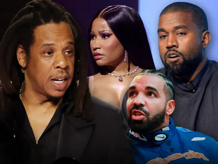 Jay-Z Unloads on Drake, Nicki and Kanye in Explosive Freestyle 1 Jay Z Nicki Minaj Drake Kanye West