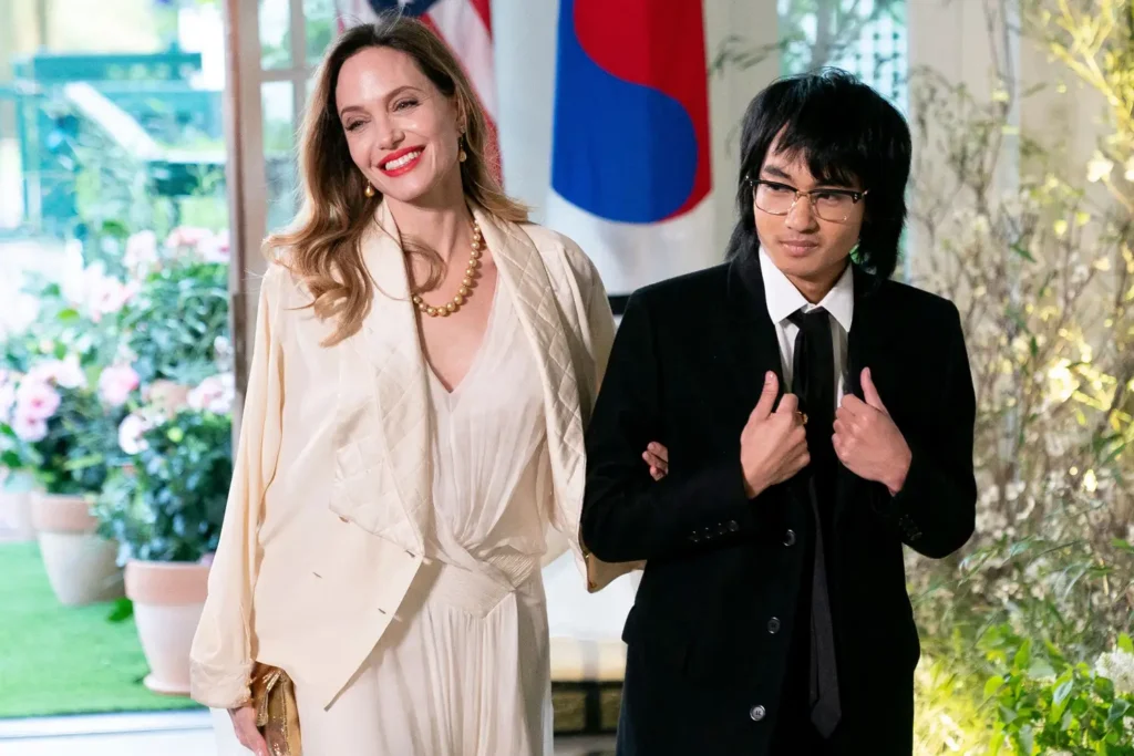 Zahara Jolie Moves Closer to Dropping Pitt From Legal Name 6 Angelina Jolie (left) and Maddox in 2023.