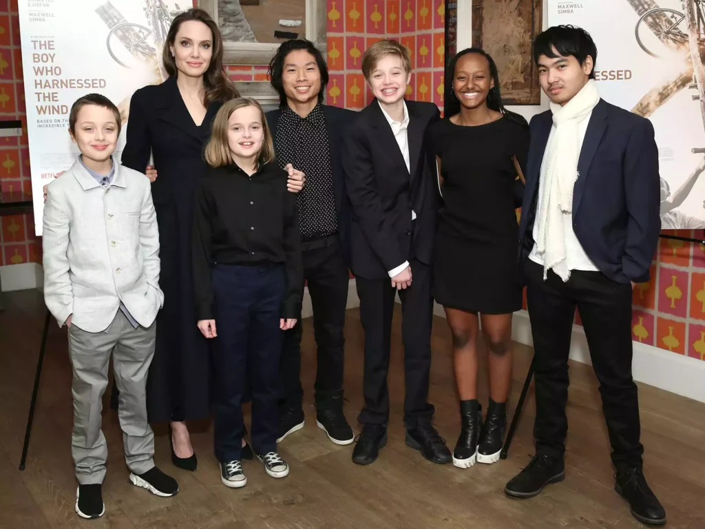 Vivienne Jolie-Pitt Files to Drop Brad Pitt’s Last Name 6 Angelina Jolie with children Knox Leon Jolie Pitt, Vivienne Marcheline Jolie Pitt, Pax Thien Jolie Pitt, Shiloh Nouvel Jolie Pitt, Zahara Marley Jolie Pitt and Maddox Chivan Jolie Pitt