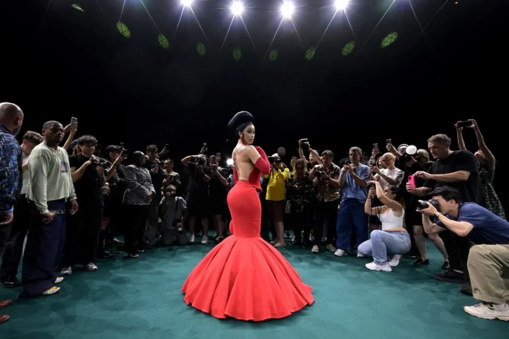 Cardi B Stuns in Bold Red Look at Paris Fashion Week 5 Cardi B Red Dress