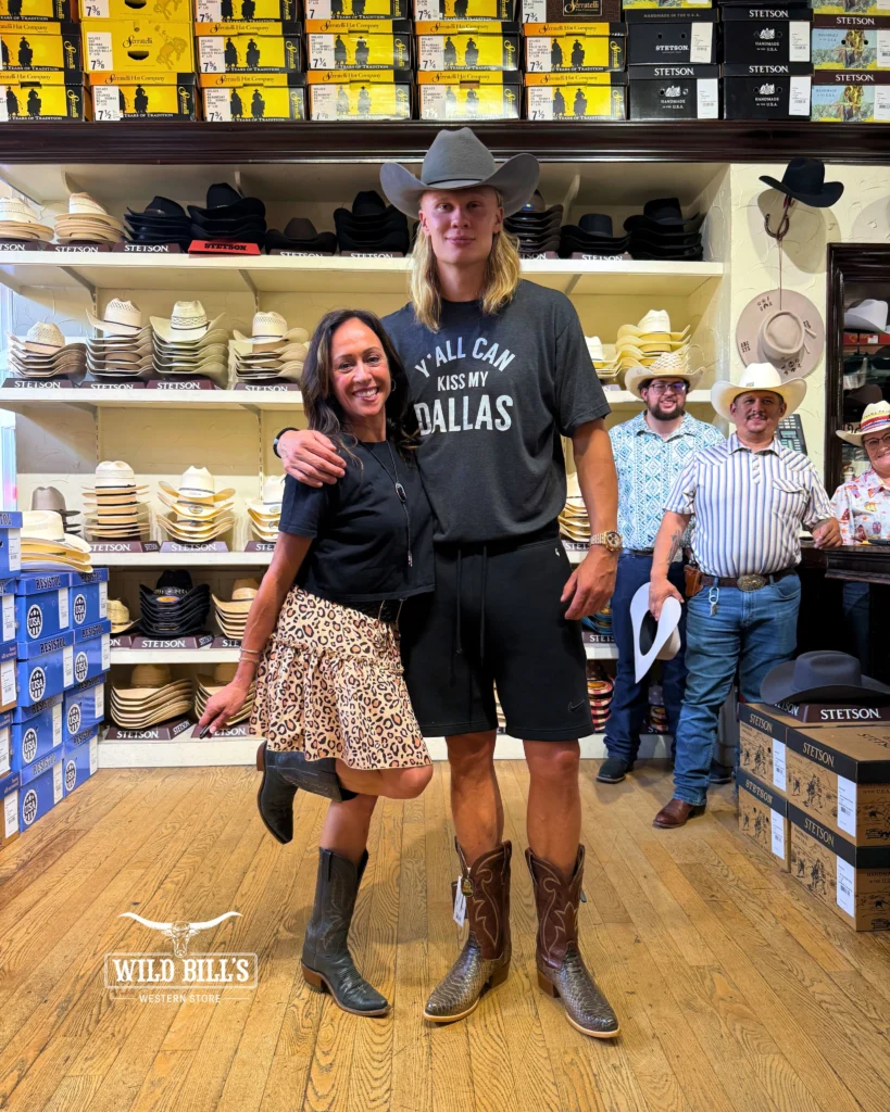 Erling Haaland Spends $10K on Texas Cowboy Souvenirs 7 Erling Haaland Dallas western wear shop