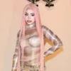 Ice Spice attends the Roberto Cavalli front row during Milan Fashion Week Womenswear Spring Summer 2026 on September 25, 2025 in Milan, Italy.