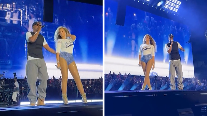 Jay-Z Brings Out Beyoncé and Rihanna at Yankee Stadium 7 Jay Z Stuns Fans by Bringing Out Beyoncé at Yankee Stadium