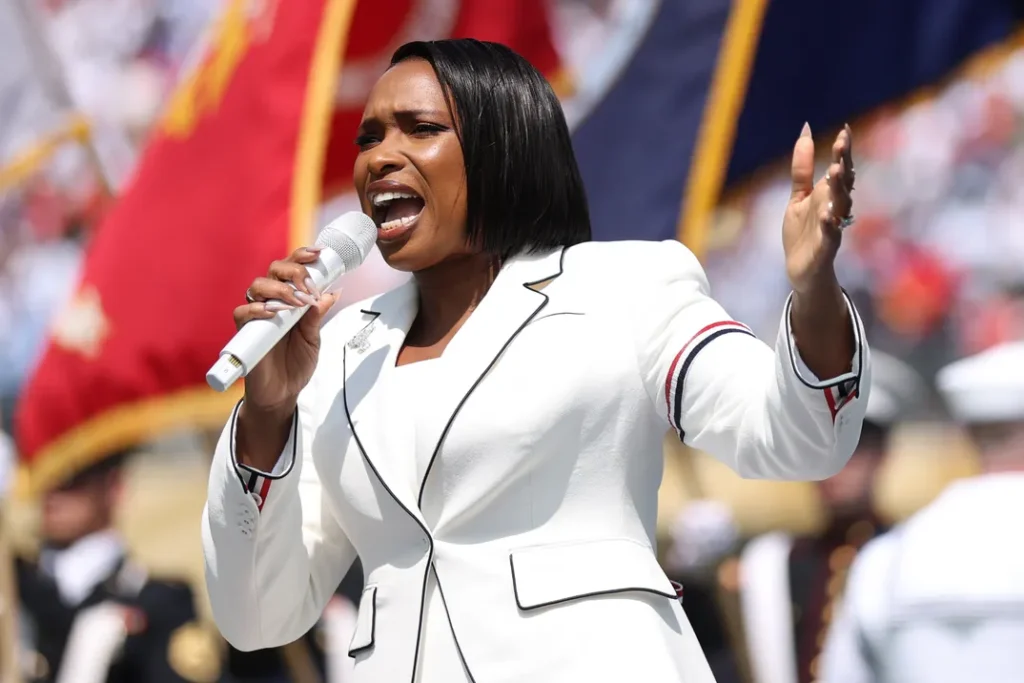 Tom Cruise Brings His Famous Coconut Cake to Jennifer Hudson 4 Jennifer Hudson performs at the FIFA World Cup Final 2026