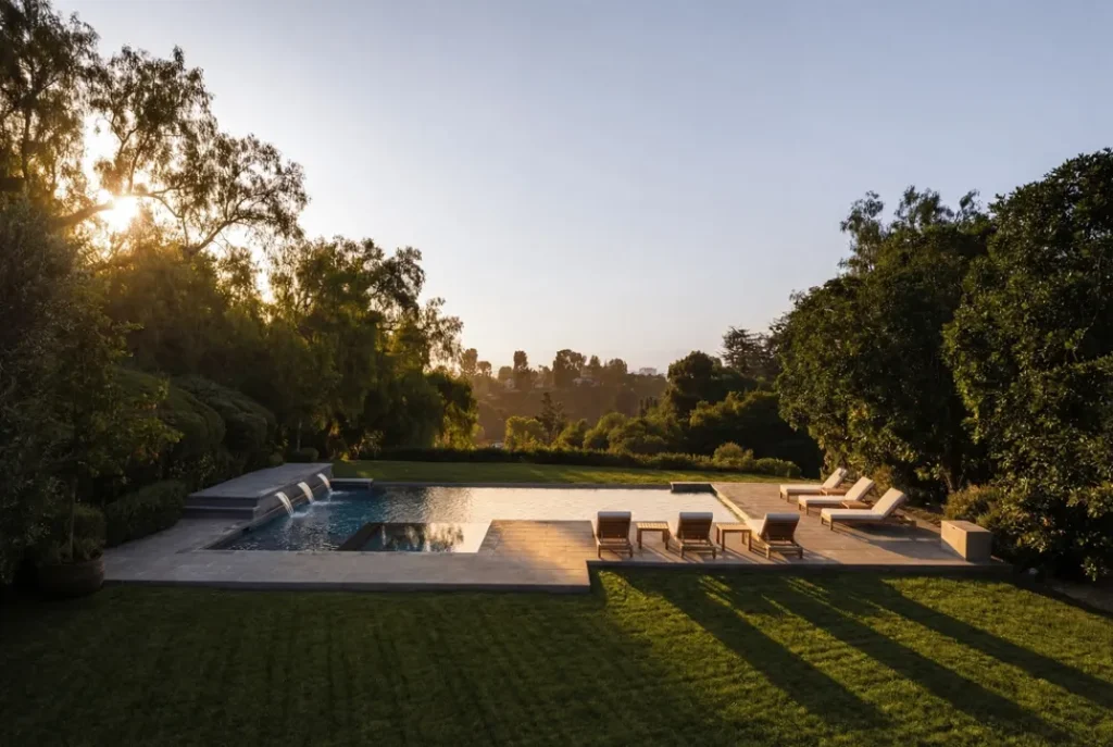 Kylie Jenner's Hidden Hills Home pool side