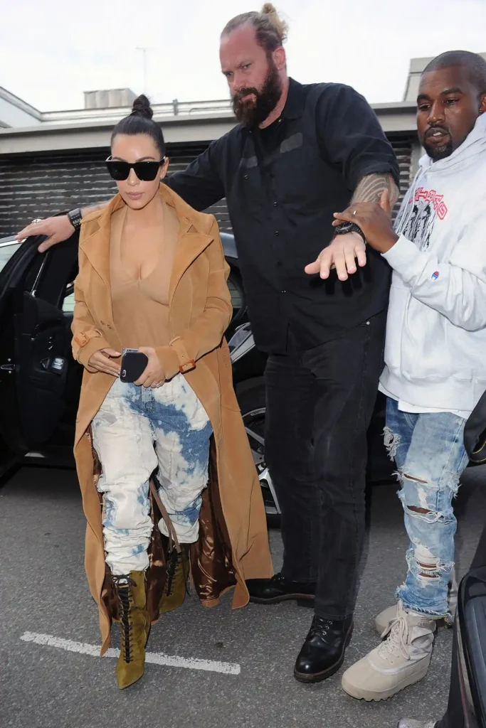 Mason Haynes with Kim Kardashian and Kanye West.
