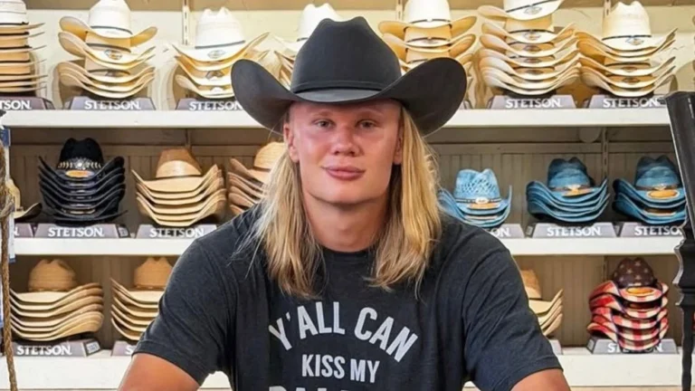 Erling Haaland Spends $10K on Texas Cowboy Souvenirs Norway'sErling Haaland drops in at downtown Dallas western wear shop