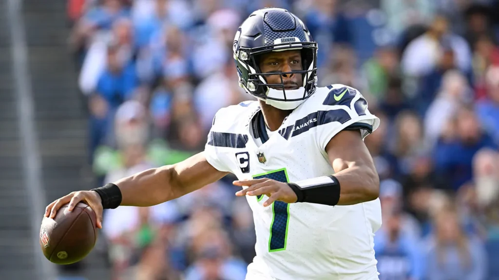 Seattle Seahawks quarterback Geno Smith passes against the Tennessee Titans during the first half Dec. 24, 2023, in Nashville, Tenn.