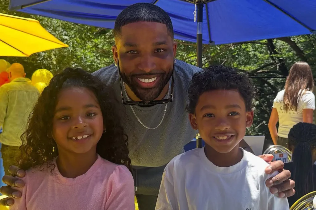 Khloé Kardashian and Tristan Thompson Spend Holiday With Kids in Idaho 8 Tristan Thompson with kids True and Prince.