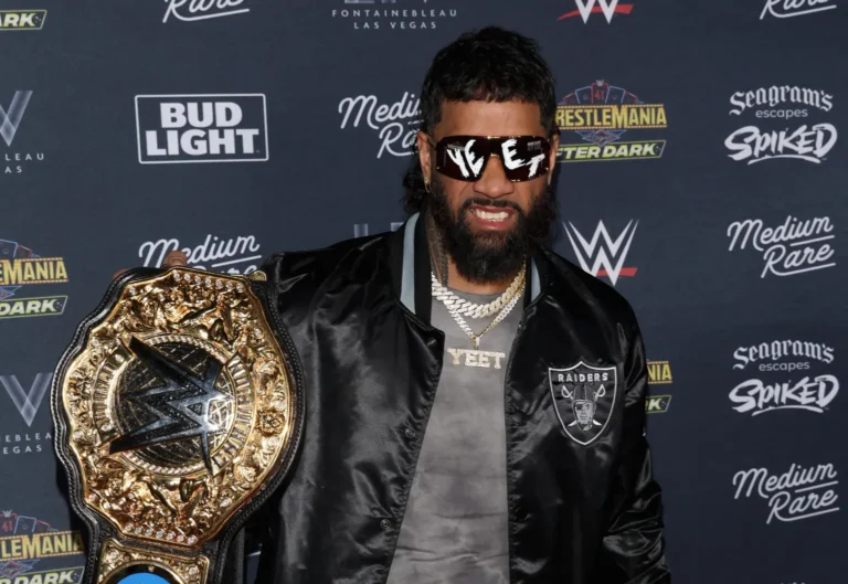 WWE World Heavyweight Champion Jey Uso attends WrestleMania After Dark Las Vegas at LIV Nightclub at Fontainebleau Las Vegas on April 20, 2025 in Las Vegas, Nevada.