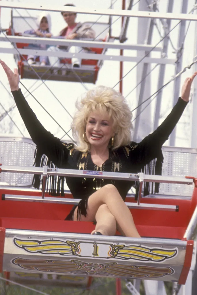 Dolly Parton attends Dollywood’s 1993 season opening weekend celebration.