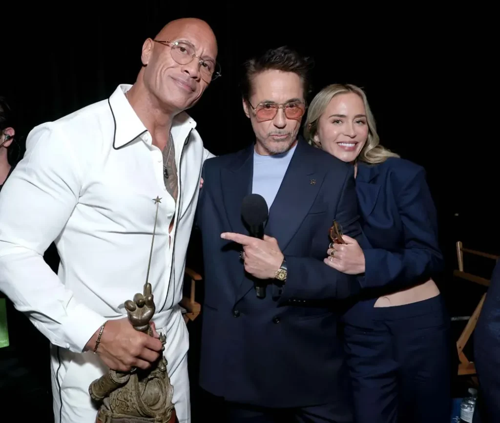 Dwayne Johnson, Robert Downey Jr, Emily Blunt