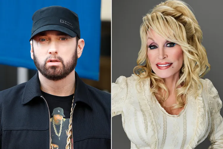 Eminem Honors Dolly Parton With Emotional Tribute 5 Eminem Hollywood Walk Of Fame 2020 Dolly Parton Mountain Magic Christmas 2022