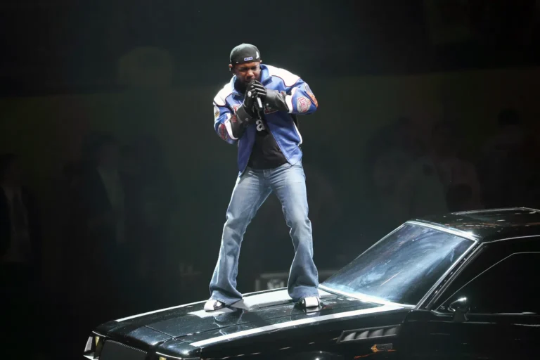 Kendrick Lamar performs onstage during Apple Music Super Bowl LIX Halftime Show at Caesars Superdome on February 09, 2025 in New Orleans, Louisiana