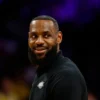 LeBron James #23 of the Los Angeles Lakers at Crypto.com Arena on March 18, 2024 in Los Angeles, California.