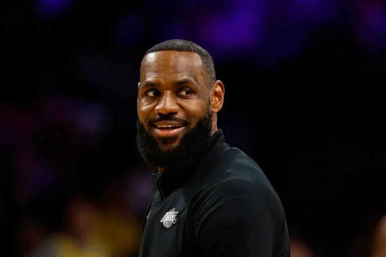 LeBron James’ 76ers Debut Set for October Clash With Knicks LeBron James #23 of the Los Angeles Lakers at Crypto.com Arena on March 18, 2024 in Los Angeles, California.