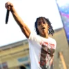 Rapper Famous Dex performs onstage during the Day N Night Festival at Angel Stadium of Anaheim on September 8, 2017 in Anaheim, California.