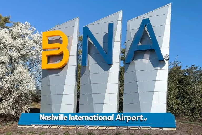 Signage for Nashville International Airport