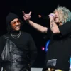 T.I. and King Harris perform onstage during 2023 V 103 Winterfest Celebrating 50 Years of Hip Hop at State Farm Arena on December 15, 2023 in Atlanta, Georgia.