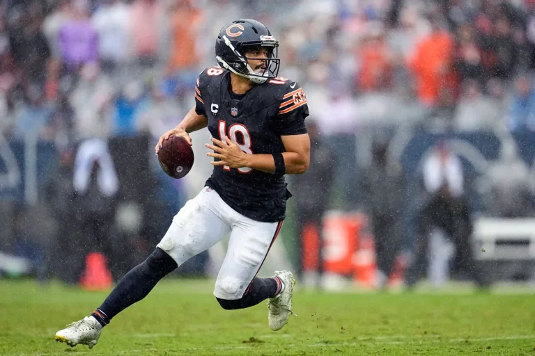 Caleb Williams Avoids Severe Hamstring Injury, Bears Say Caleb Williams #18 of the Chicago Bears scrambles with the ball against the Minnesota Vikings during the third quarter of the game at Soldier Field on September 20, 2026 in Chicago, Illinois.