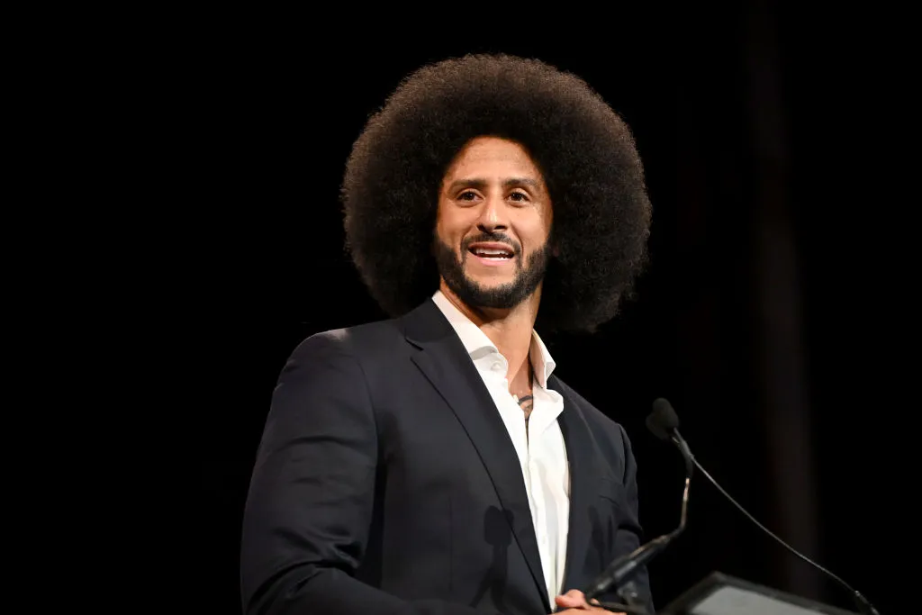 Colin Kaepernick’s Memoir Debuts at No. 1 on NYT List 5 Colin Kaepernick speaks onstage during The Gordon Parks Foundations Annual Awards Dinner And Auction Celebrating The Arts Social Justice at Cipriani 42nd Street on May 21, 2024 in New York City