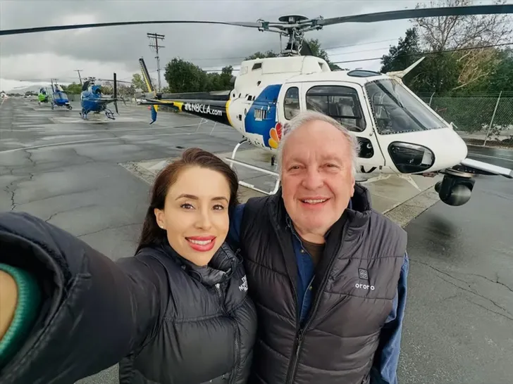 Eliana Moreno and pilot George Marciniw