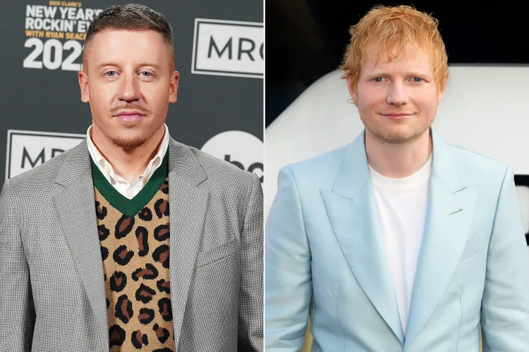 Macklemore Steps Out in Real Madrid Jersey After Tour Exit Macklemore in New York in 2022 Ed Sheeran in London in 2025