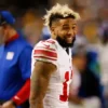 Odell Beckham of the New York Giants looks on from the sidelines in the second half during the game against the Pittsburgh Steelers at Heinz Field on December 4, 2016 in Pittsburgh, Pennsylvania.