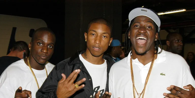 Pusha T & Pharrell Launch Grindin Coffee in New York City Pusha T from Clipse, Pharrell Williams and Malice from Clipse