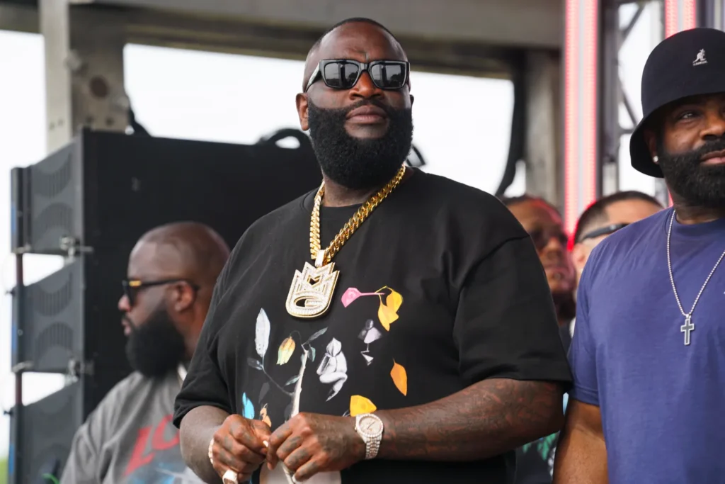 Rick Ross, MMG Hit With $261K Lawsuit Over Canceled Shows 5 Rapper Rick Ross (William Roberts) at the Promise Land for the 3rd Annual Rick Ross Car Bike Show on June 1, 2024 in Fayetteville, Georgia.