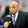 TNT basketball analyst Charles Barkley on air before the NCAA Mens Basketball Tournament Final Four semifinal game between the Purdue Boilermakers and the North Carolina State Wolfpack