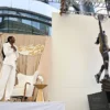 The Lisa Leslie statue is unveiled before the game between the Portland Fire and the Los Angeles Sparks on September 20, 2026 at Crypto.com Arena in Los Angeles, California.