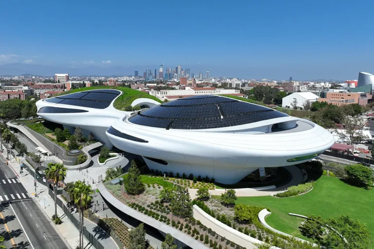 George Lucas Museum Opens With Hollywood’s Biggest Stars The exterior of the Lucas Museum of Narrative Art on August 30, 2026 in Los Angeles, California