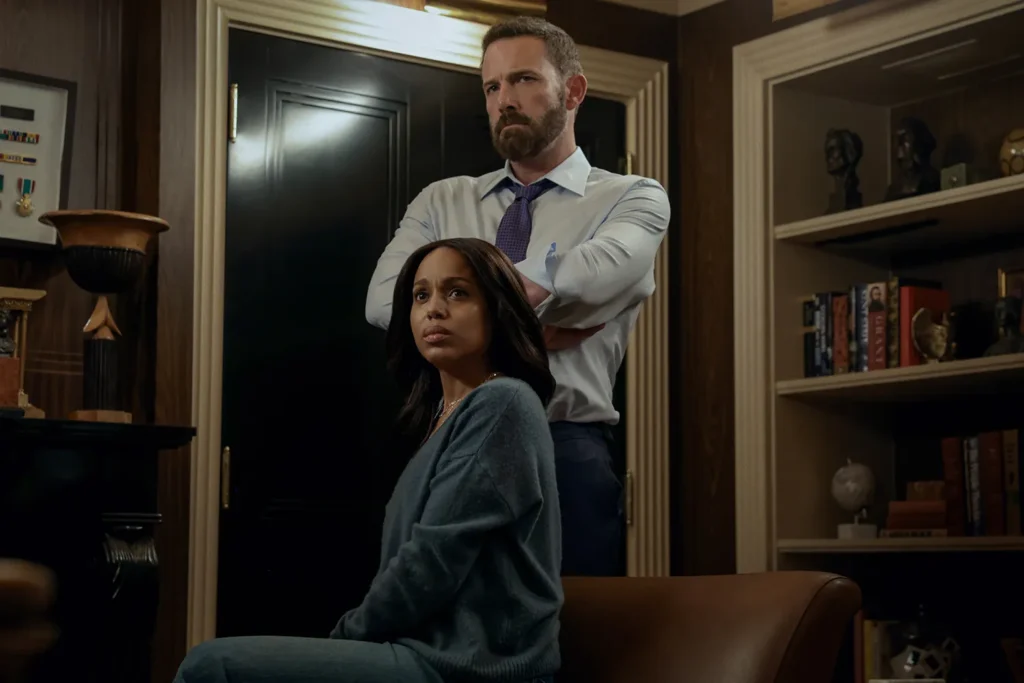 Ben Affleck and Kerry Washington in Animals.