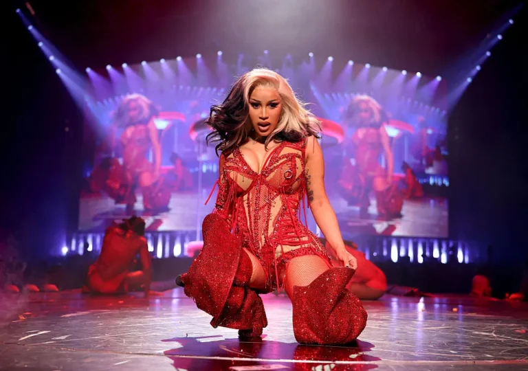Cardi B performs onstage during the Little Miss Drama Tour at The Kia Forum on February 15, 2026 in Inglewood, California.