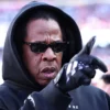 Jay Z looks on prior to the start of Super Bowl LX between the Seattle Seahawks and the New England Patriots at Levi’s Stadium on February 08, 2026 in Santa Clara, California.
