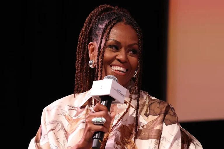 Michelle Obama speaks during Higher Grounds IMO with Michelle Obama Craig Robinson podcast during 2025