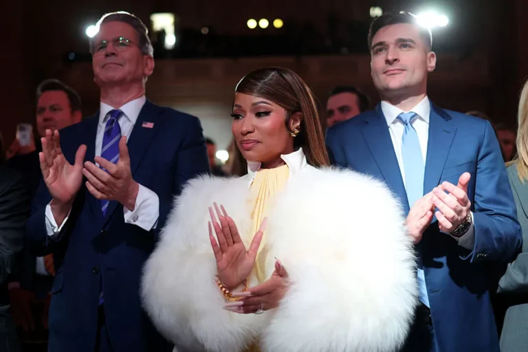 Musician Nicki Minaj attends the Treasury Department s Trump Accounts Summit at Andrew W. Mellon Auditorium on January 28, 2026 in Washington, DC.