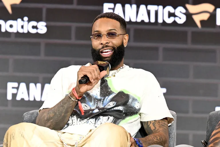 Odell Beckham Jr. speaks onstage during Fanatics Fest NYC 2025 at Javits Center on June 21, 2025 in New York City.