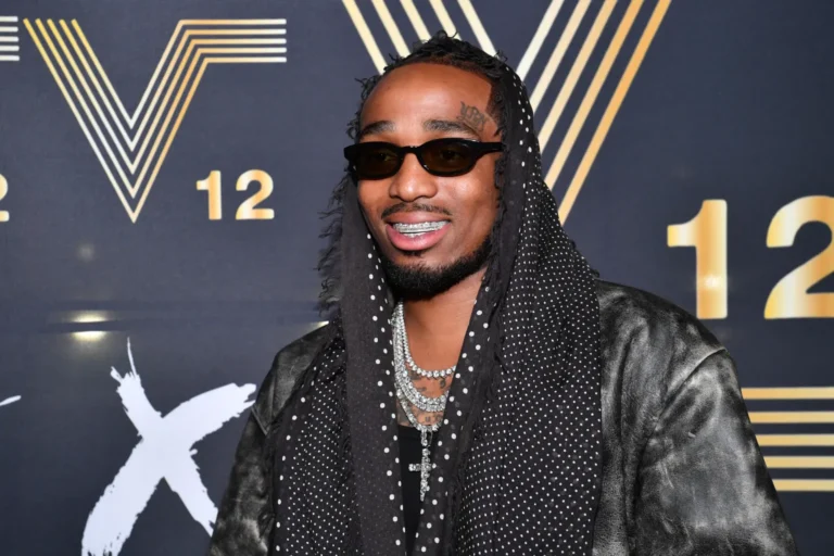 Rapper Quavo attend V12 Restaurant & Sports Bar Grand Opening Celebration at V12 Restaurant & Sports Bar on May 2, 2024 in Atlanta, Georgia
